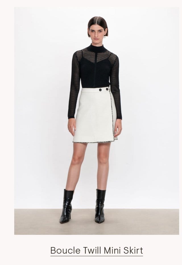 Boucle Twill Mini Skirt
