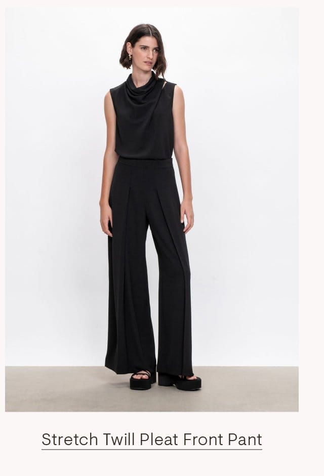 Stretch Twill Pleat Front Pant 