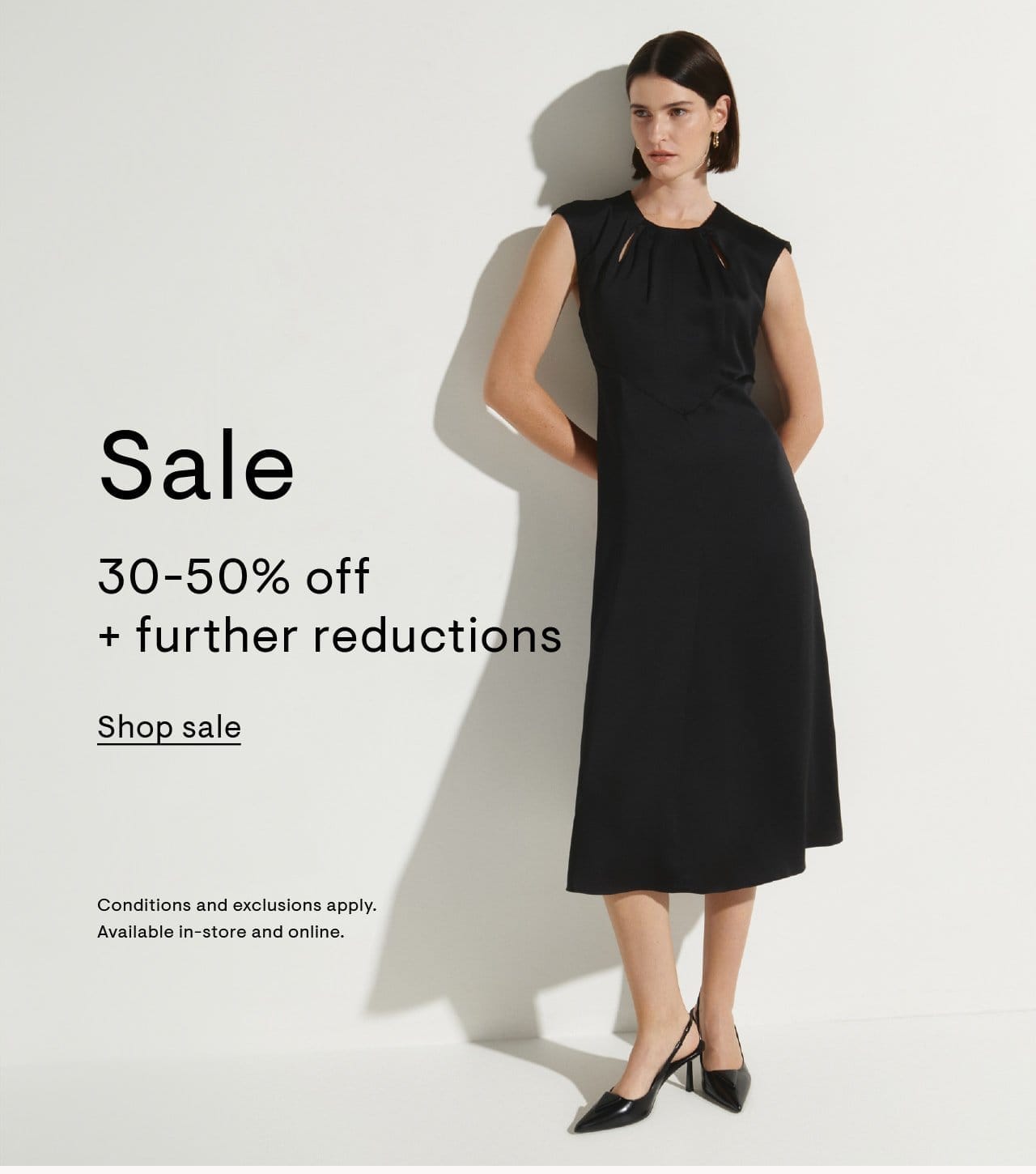 Sale 30-50% off selected styles - Crepe Satin Midi Dress