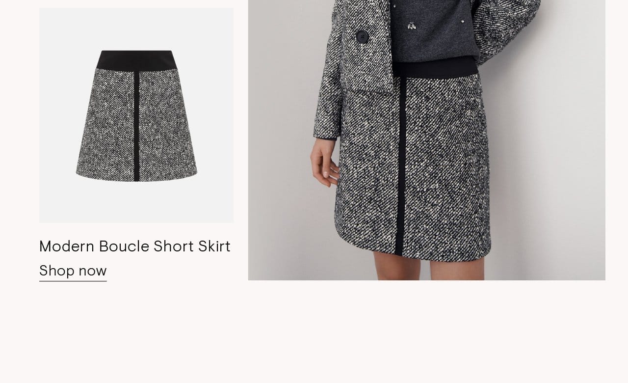 Modern Boucle Short Skirt