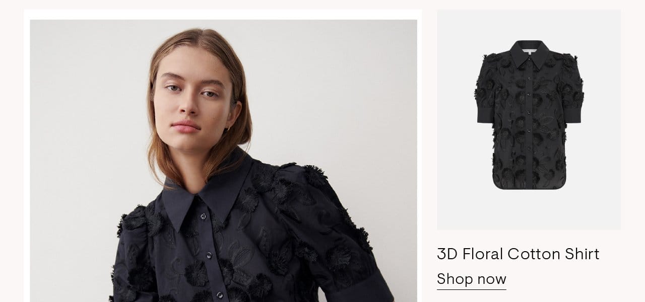 3D Floral Cotton Shirt