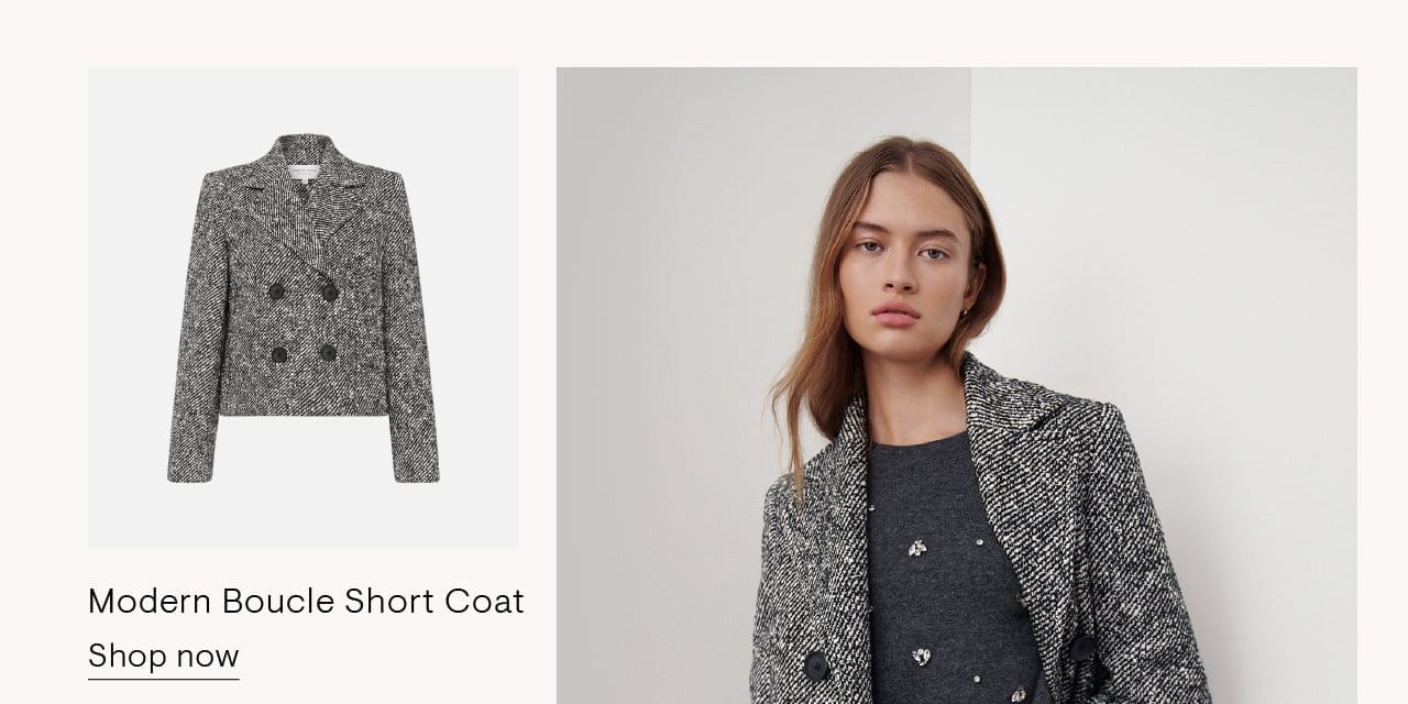 Modern Boucle Short Coat
