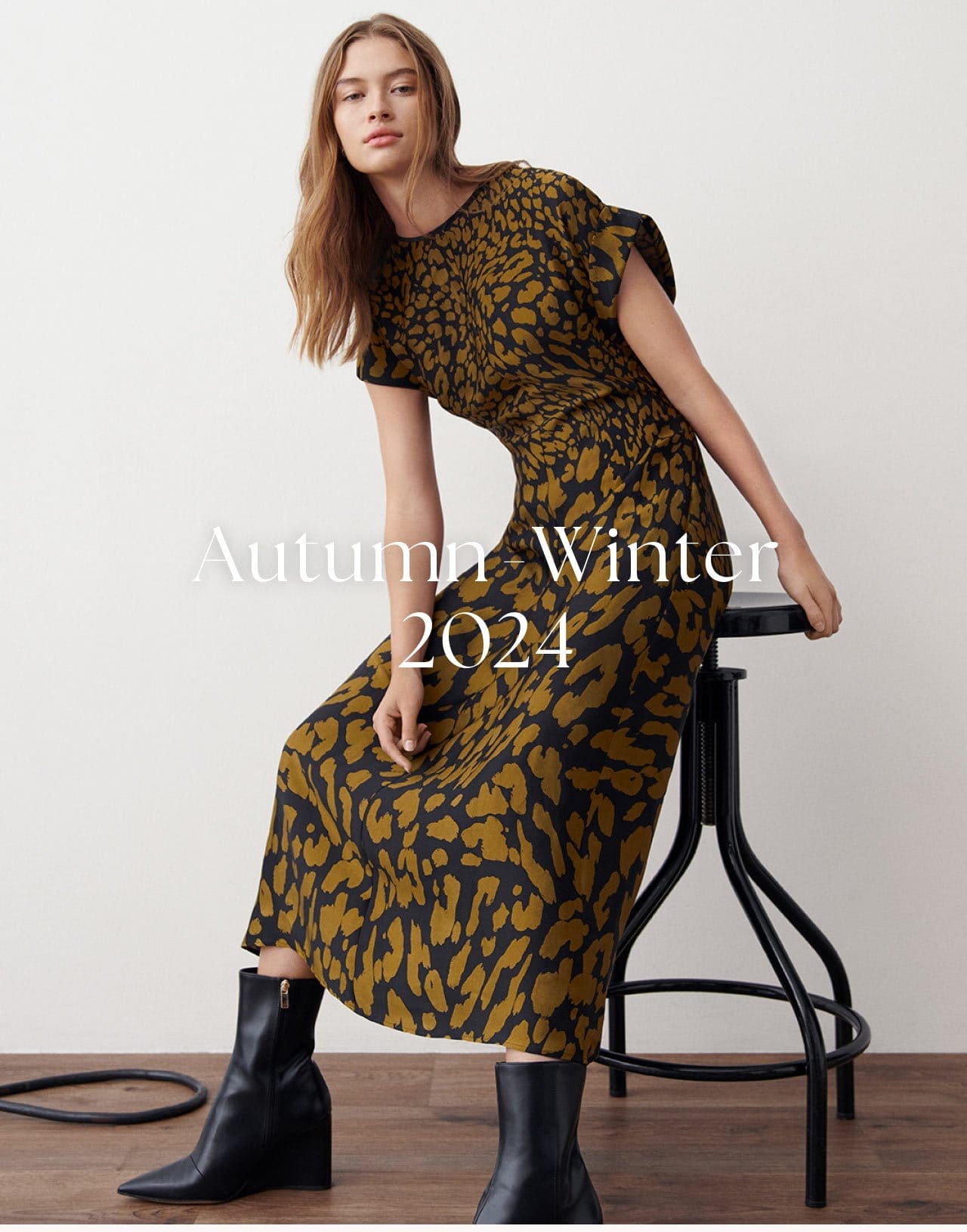 AW Hero Gilded Leopard Print Dress