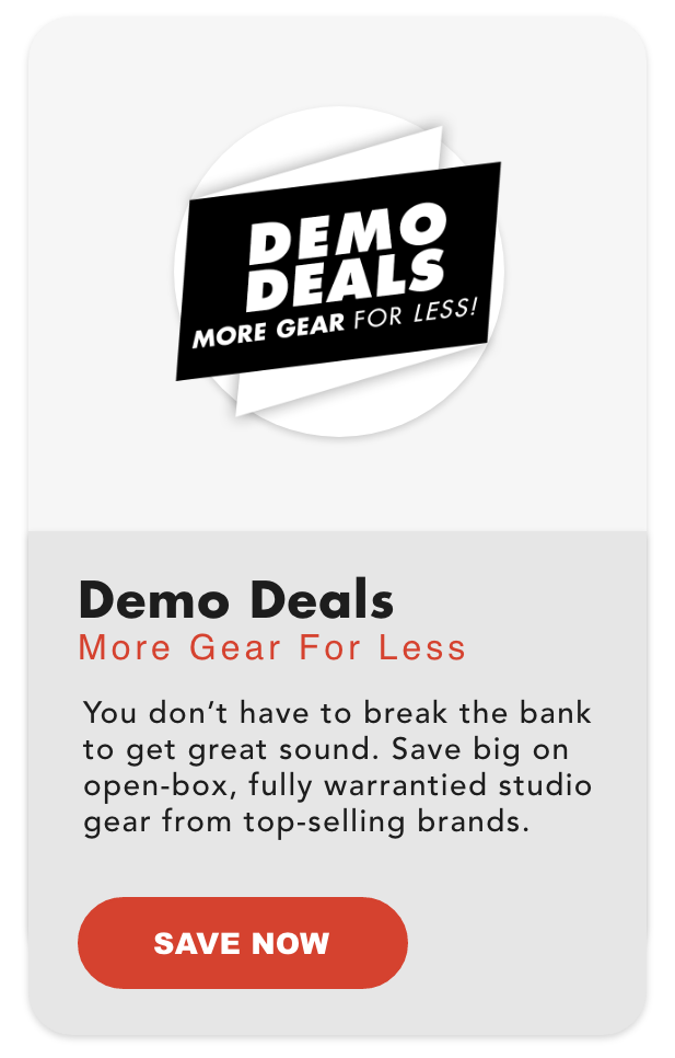 Demo Deals: More Gear For Less