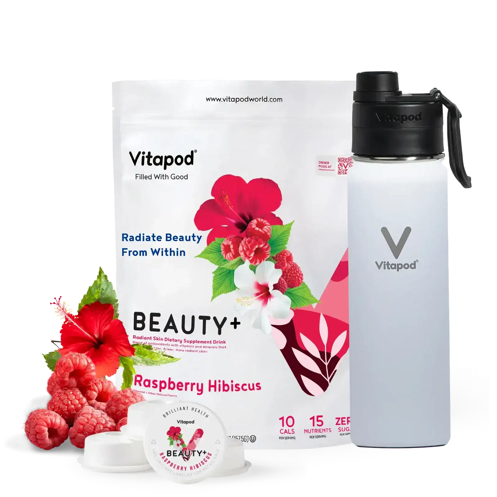 Image of Vitapod Go Starter Bundle - BEAUTY+ Raspberry Hibiscus
