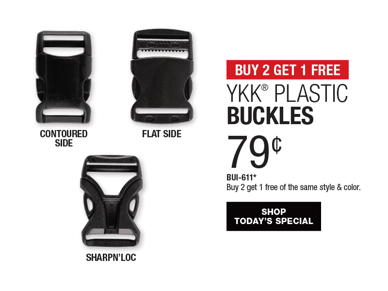 Buy 2 Get 1 Free - YKK® Plastic Buckles