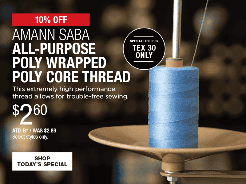 10% Off Amann Saba All-PurposePoly Wrapped Poly Core Thread