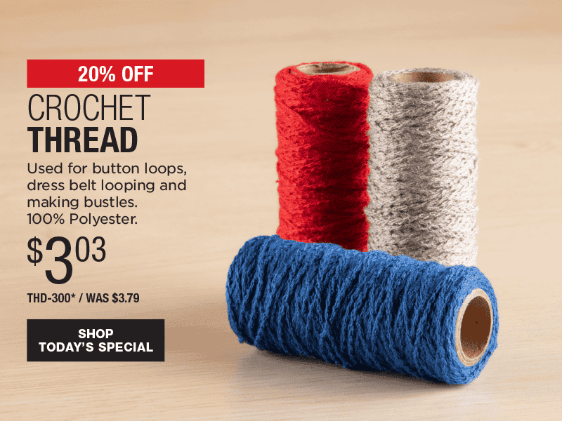 20% Off Crochet Thread