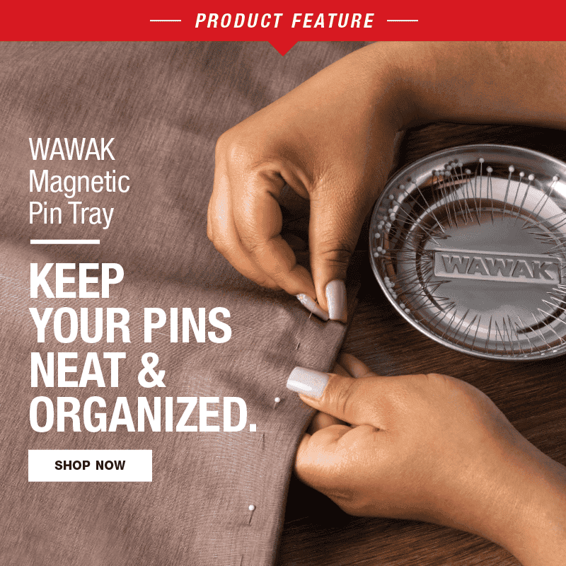 Product Feature: WAWAK Magnetic Pin Holder. Shop Now.
