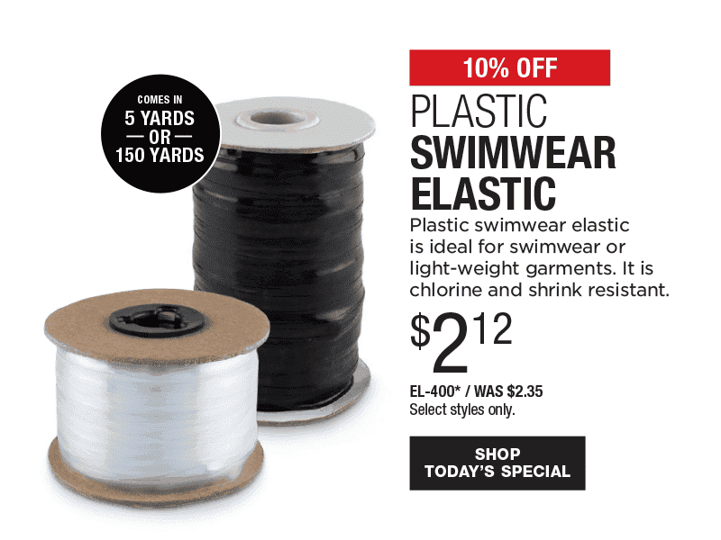 10% Off Plastic Swimwear Elastic