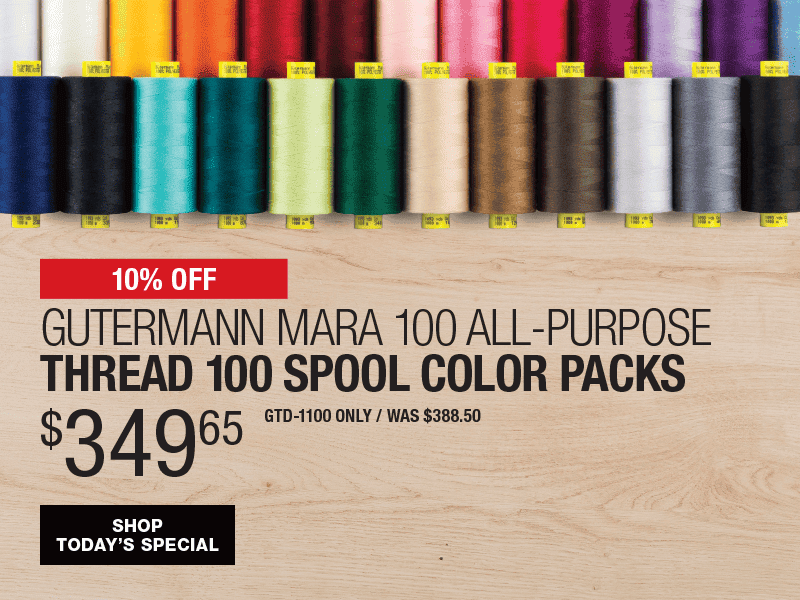 10% Off Gutermann Mara 100 All-Purpose Thread 100 Spool Color Packs