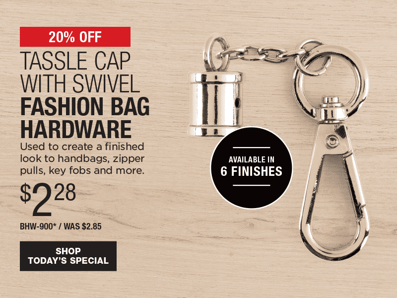 20 Off Tassle Cap With Swivel Fashion Bag Hardware