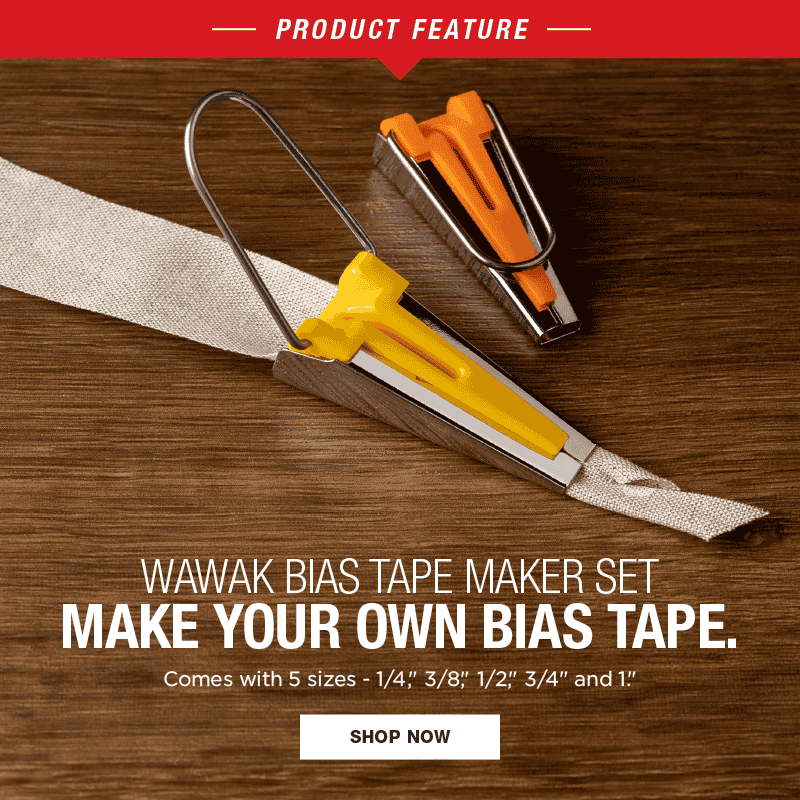 Product Feature: Bias Tape Maker Set. Shop Now!
