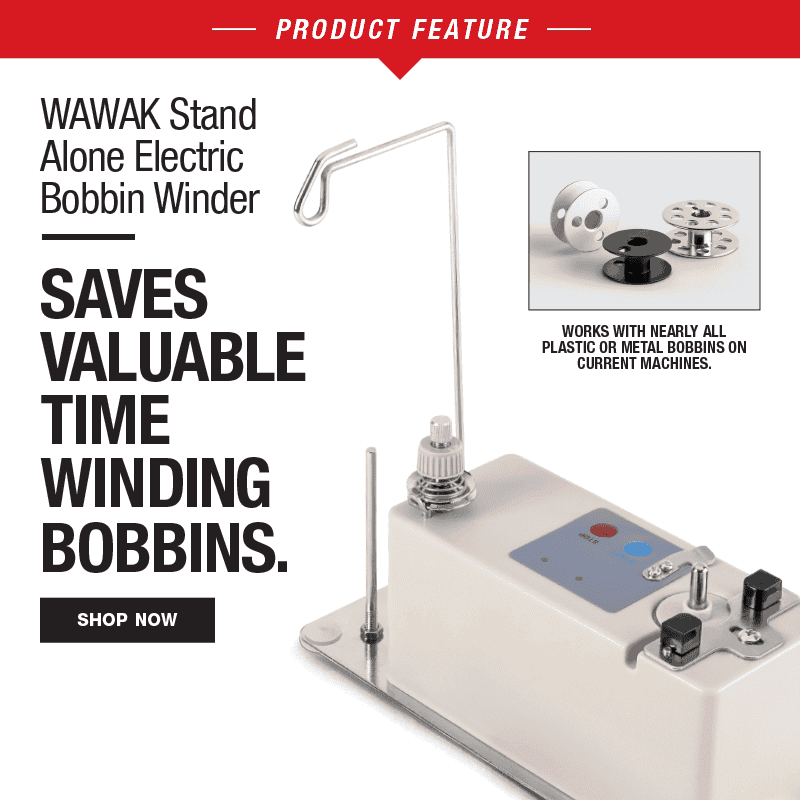 Product Feature: WAWAK Stand Alone Electric Bobbin Winder. Shop Now