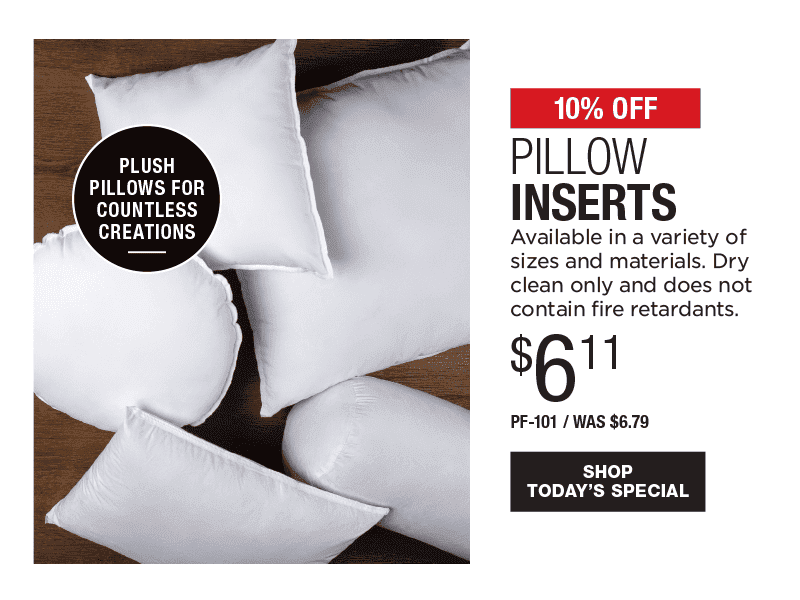 10% Off Pillow Inserts