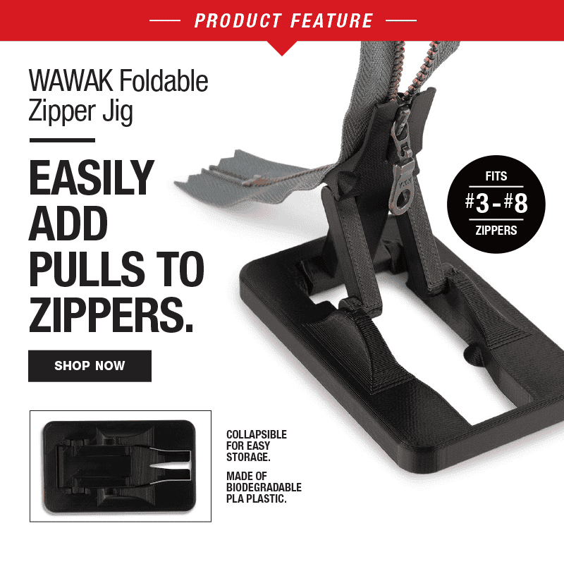 Product Feature: WAWAK Foldable Zipper Jig. Shop Now!