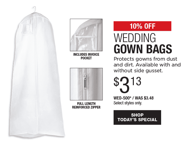 10% Off Wedding Gown Bags