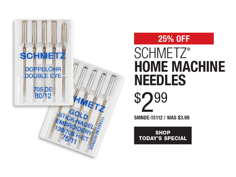 25% Off Schmetz Home Machine Needles