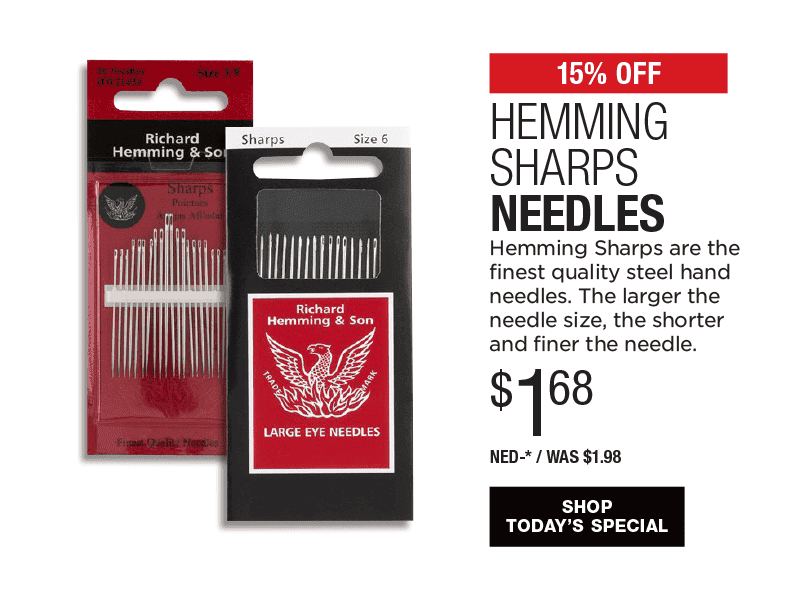15% Off Hemming Sharps Needles