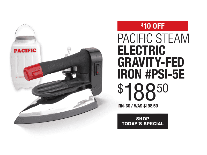 \\$10 Off Pacific Steam Electric Gravity-Fed Iron #PSI-5E