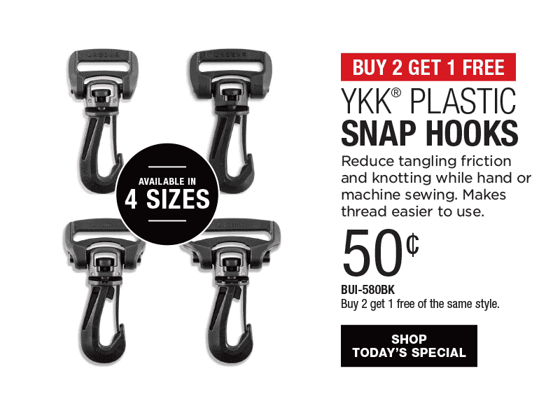 Buy 2 Get 1 Free - YKK® Plastic Snap Hooks
