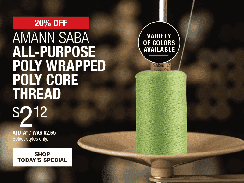 20% Off Amann Saba All-Purpose Poly Wrapped Poly Core Thread