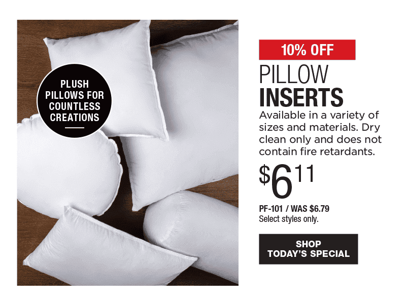 10% Off Pillow Inserts