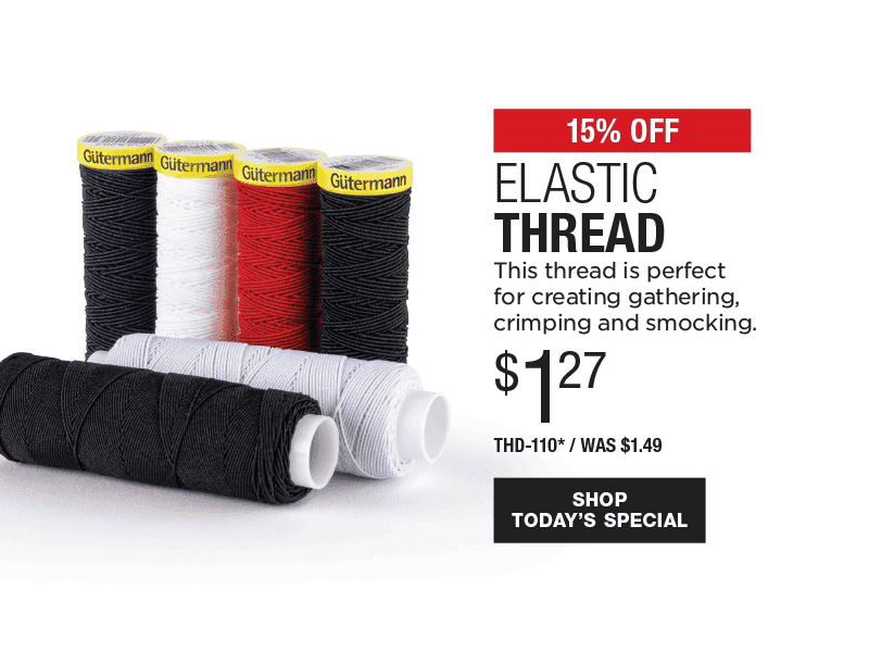 15% Off Elastic Thread