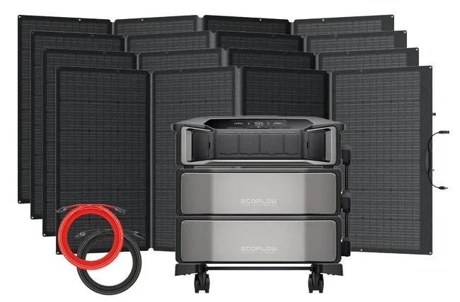Image of Special Bundle: EcoFlow Delta Pro Ultra Solar Generator with 4x 400W Foldable Solar Panels - 12,288 Wh