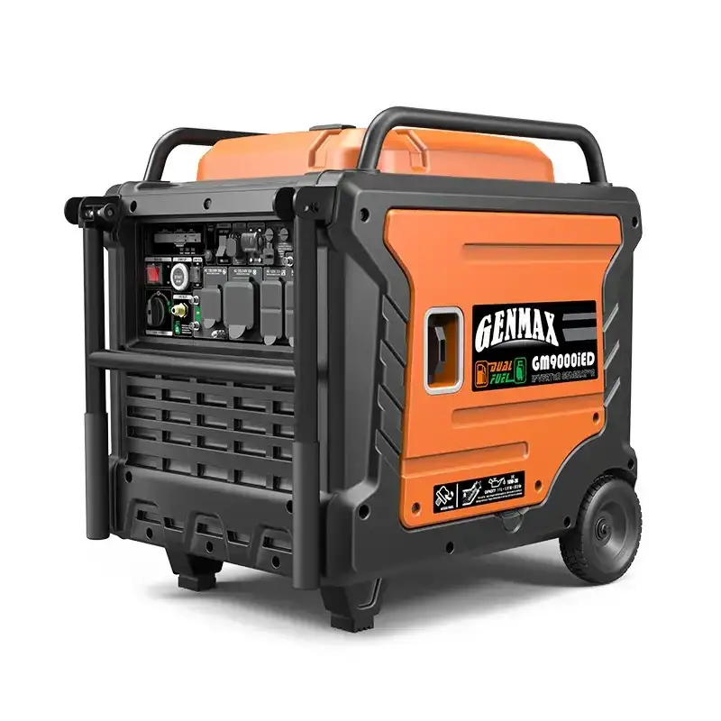 Image of Genmax GM9000iED Portable Inverter Generator, 9000W Super Quiet Dual Fuel Portable Engine with Parallel Capability