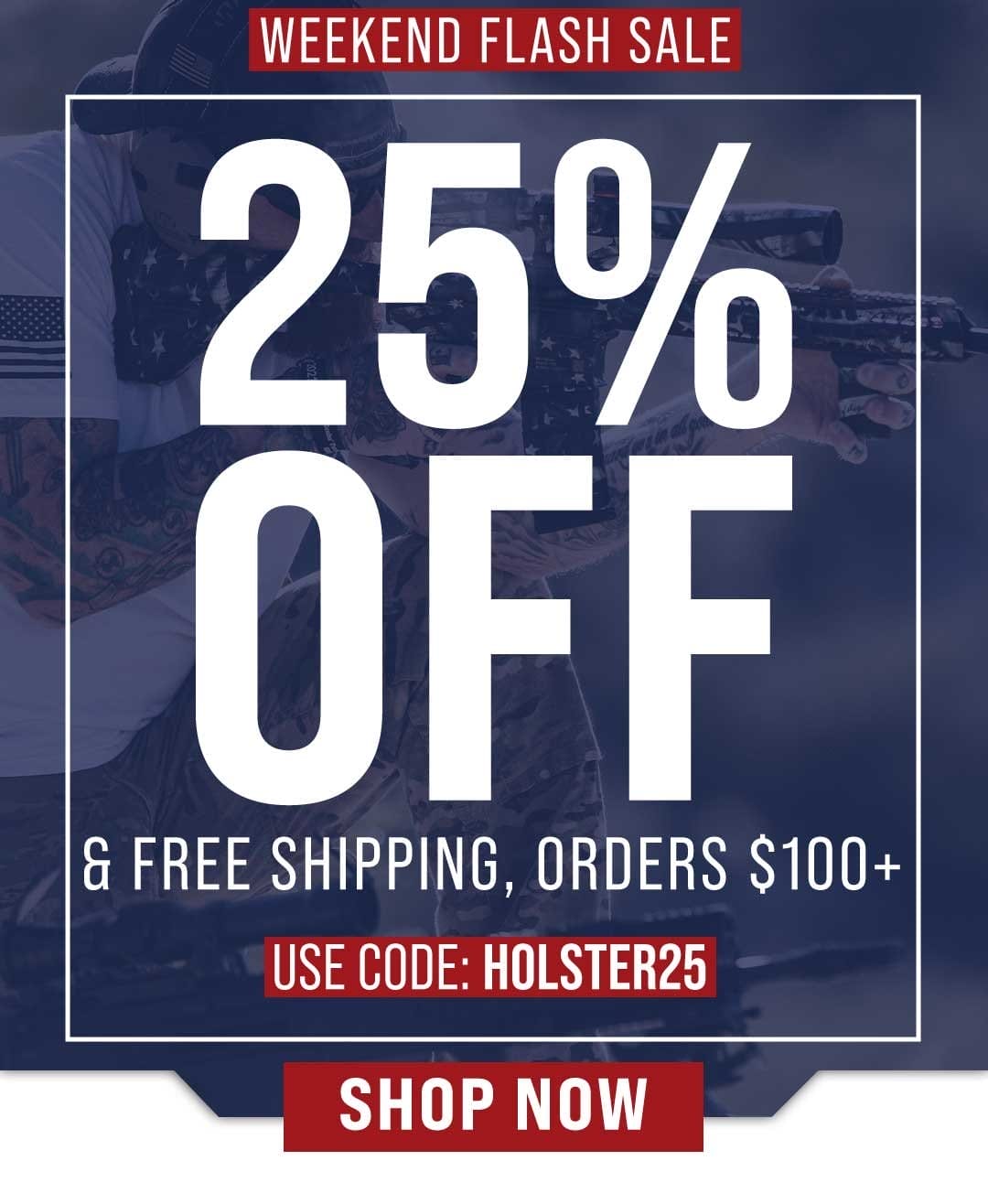 25% OFF + FREE Shipping Sitewide