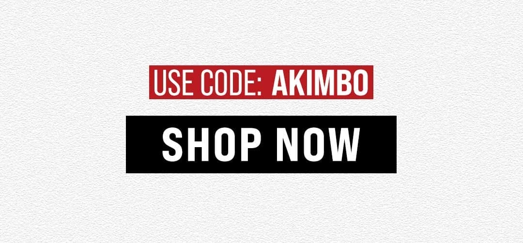 Use code AKIMBO at checkout