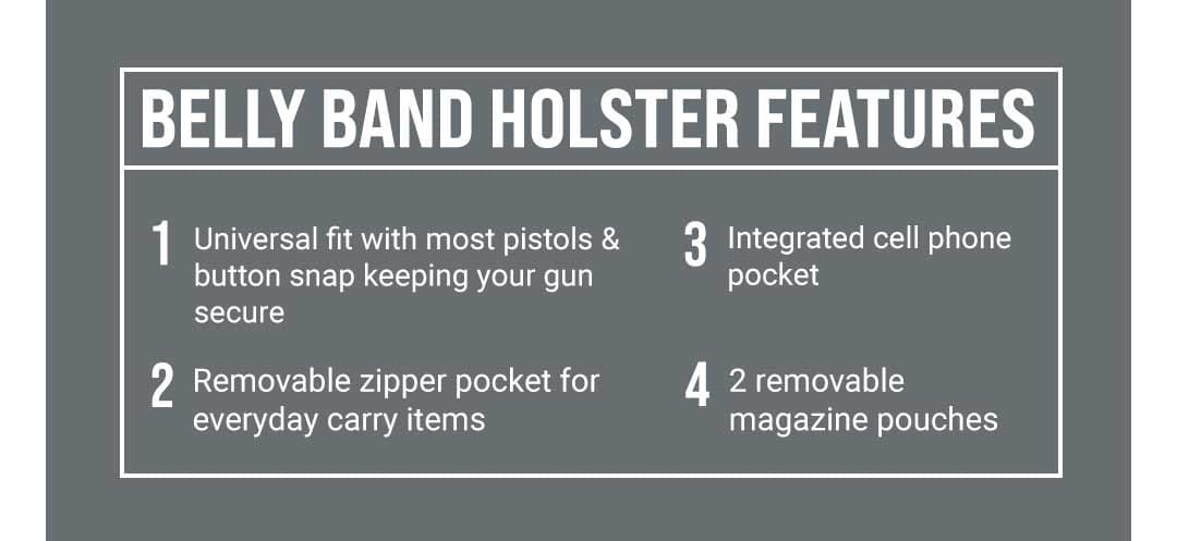 Belly Band Holster Features