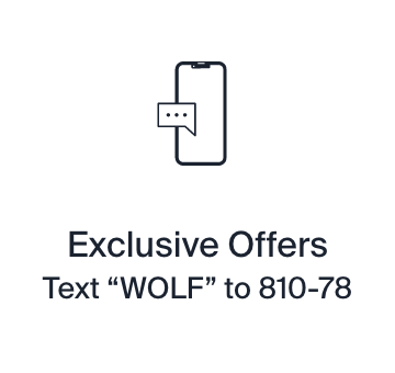 For exclusive offers text "WOLF" to 810-78