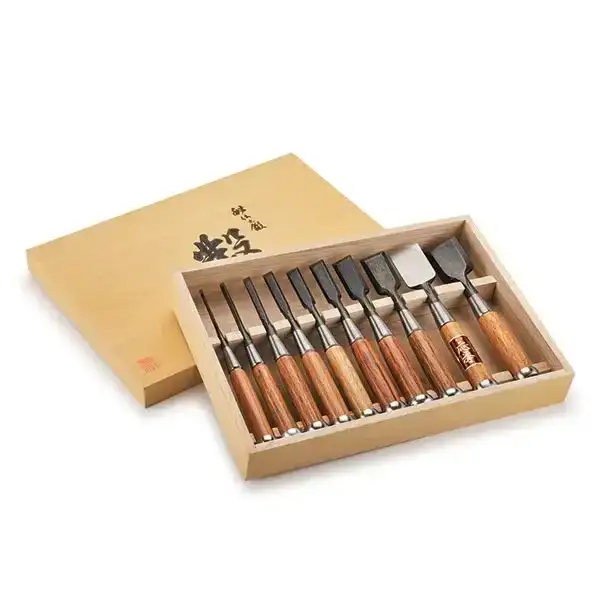 \\$50 Off - Fujikawa® Okyo Japanese Chisel Set with Storage Box - 10 Piece