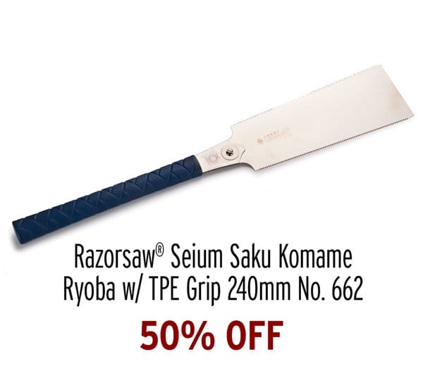50% Off - Razorsaw® Seium Saku Komame Ryoba w/ TPE Grip - 240 mm - No. 662