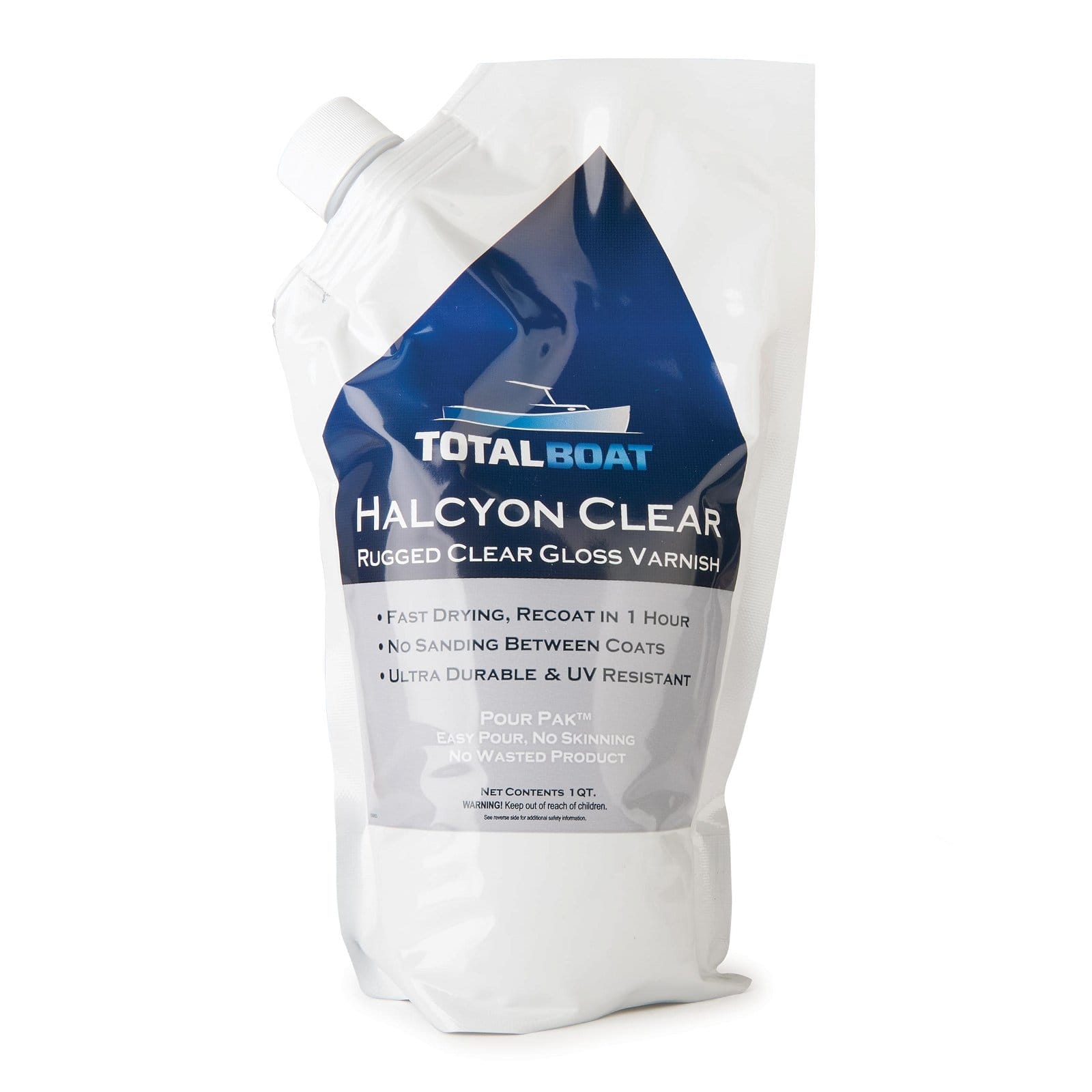 TotalBoat® Halcyon Water-Based Marine Varnish - High Gloss - Quart