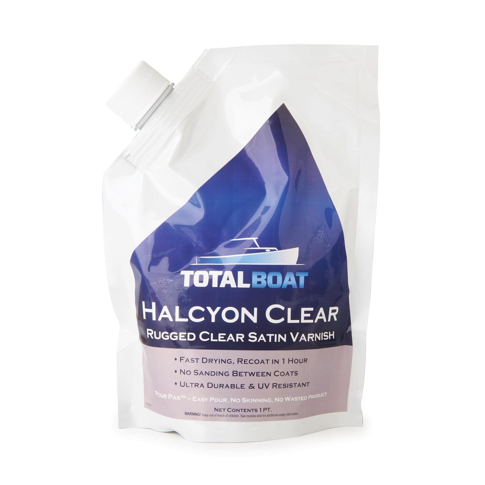TotalBoat® Halcyon Water-Based Marine Varnish - Satin - Pint