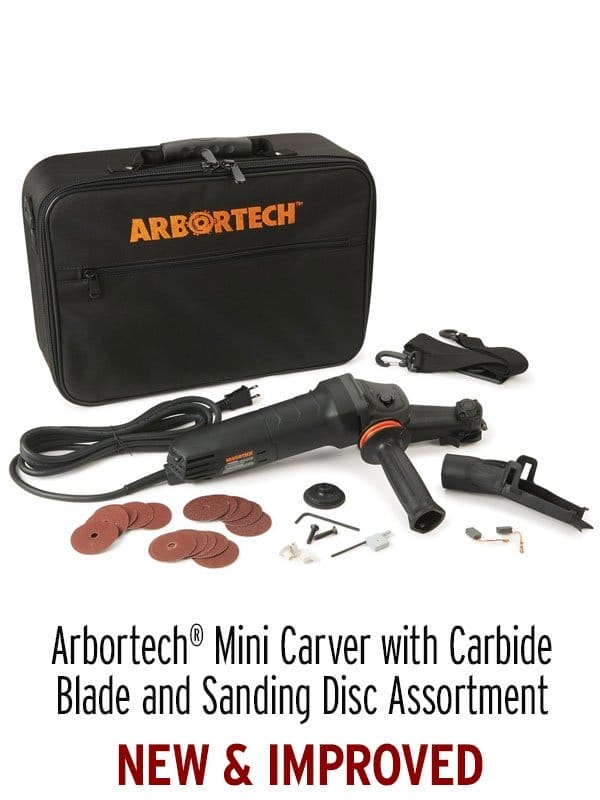 New & Improved - Arbortech® Mini Carver with Carbide Blade and Sanding Disc Assortment
