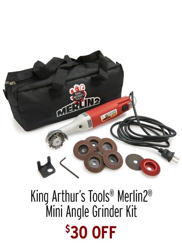 \\$30 Off - King Arthur's Tools® Merlin2 - Mini Angle Grinder Kit