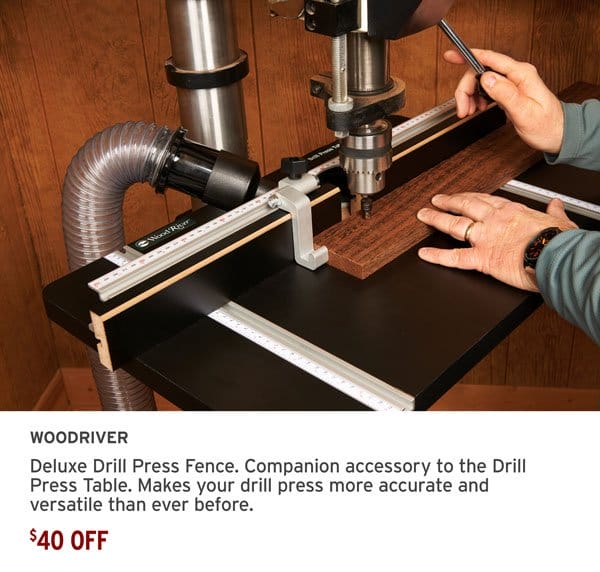 \\$40 Off - WoodRiver® Deluxe Drill Press Fence