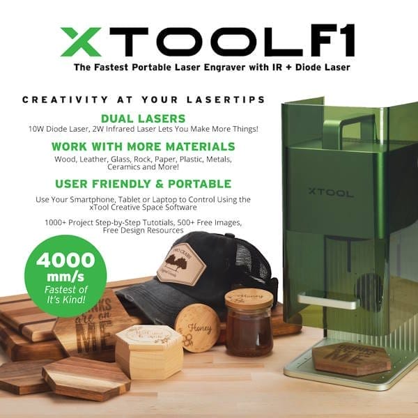 LEARN MORE & SHOP NOW - XTOOL F1 PORTABLE DUAL-LASER ENGRAVER