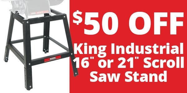 \\$50 Off - King Industrial® Stand for 16" or 21" Scroll Saws