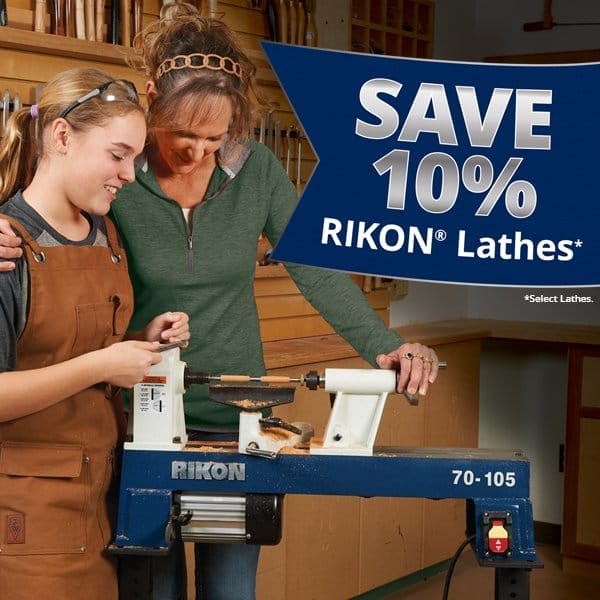 SHOP NOW - SAVE 10% SELECT RIKON LATHES