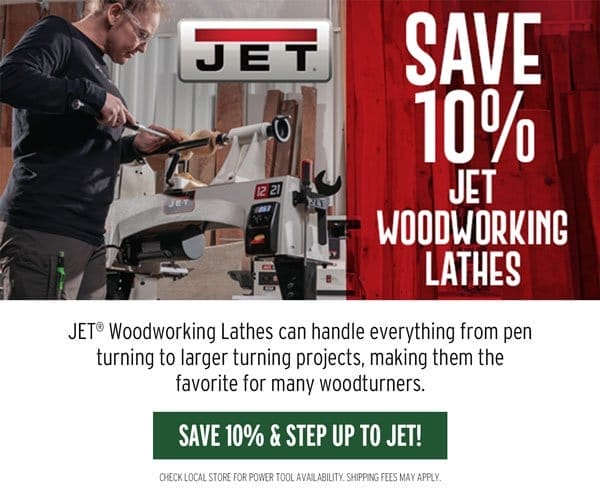 SHOP NOW -SAVE 10% JET® WOODWORKING LATHES
