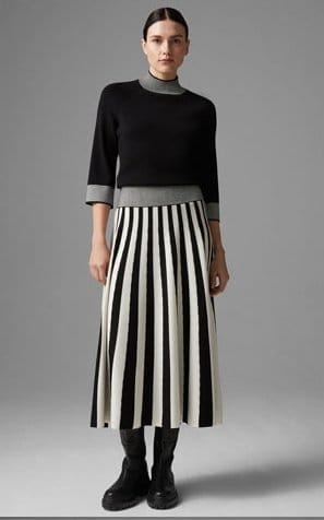 Melani knitted skirt in Mint/Off-white