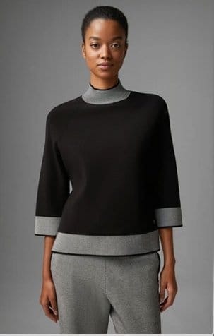 Magda sweater in Off-white/Camel
