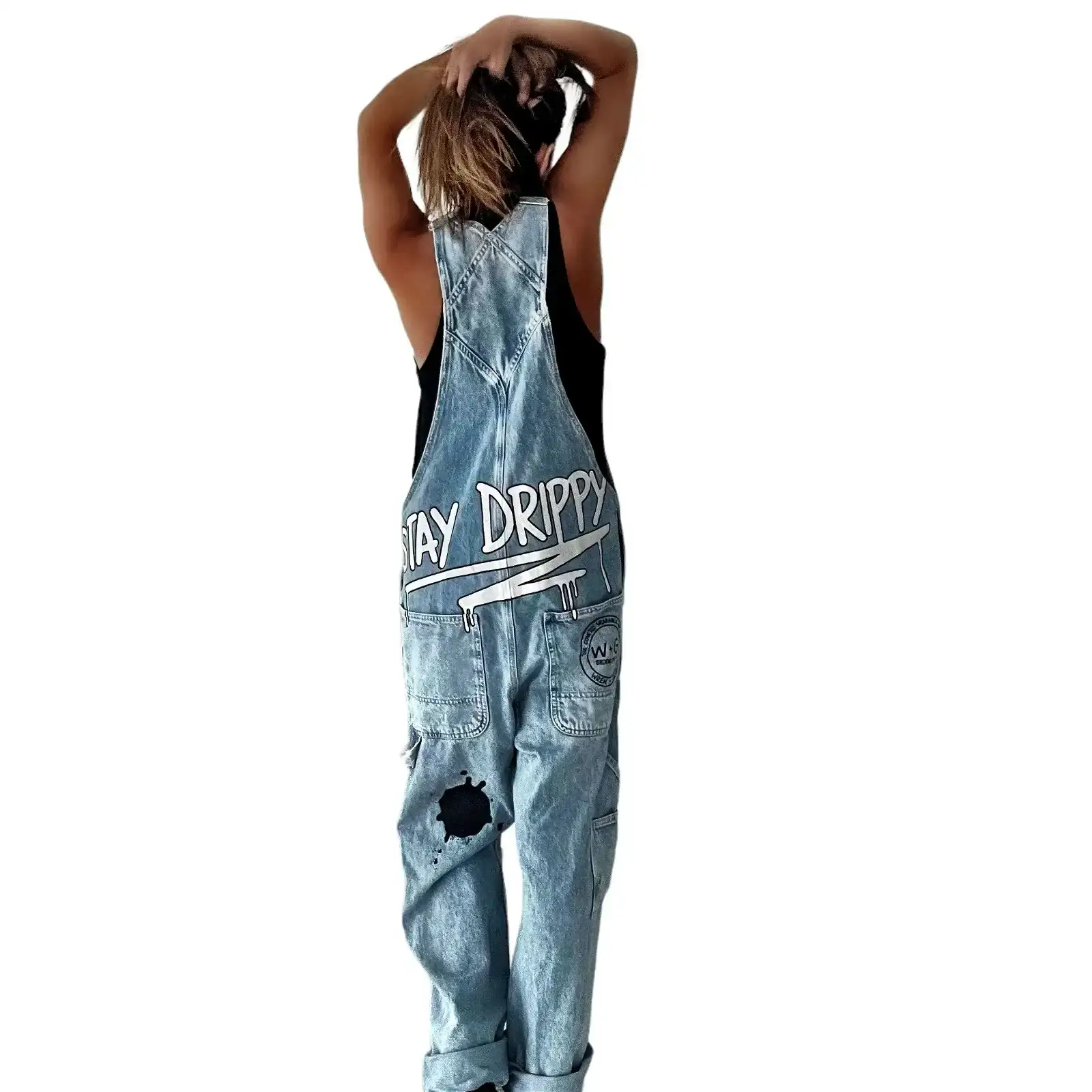Image of 'Drippy W+G' Painted Overalls