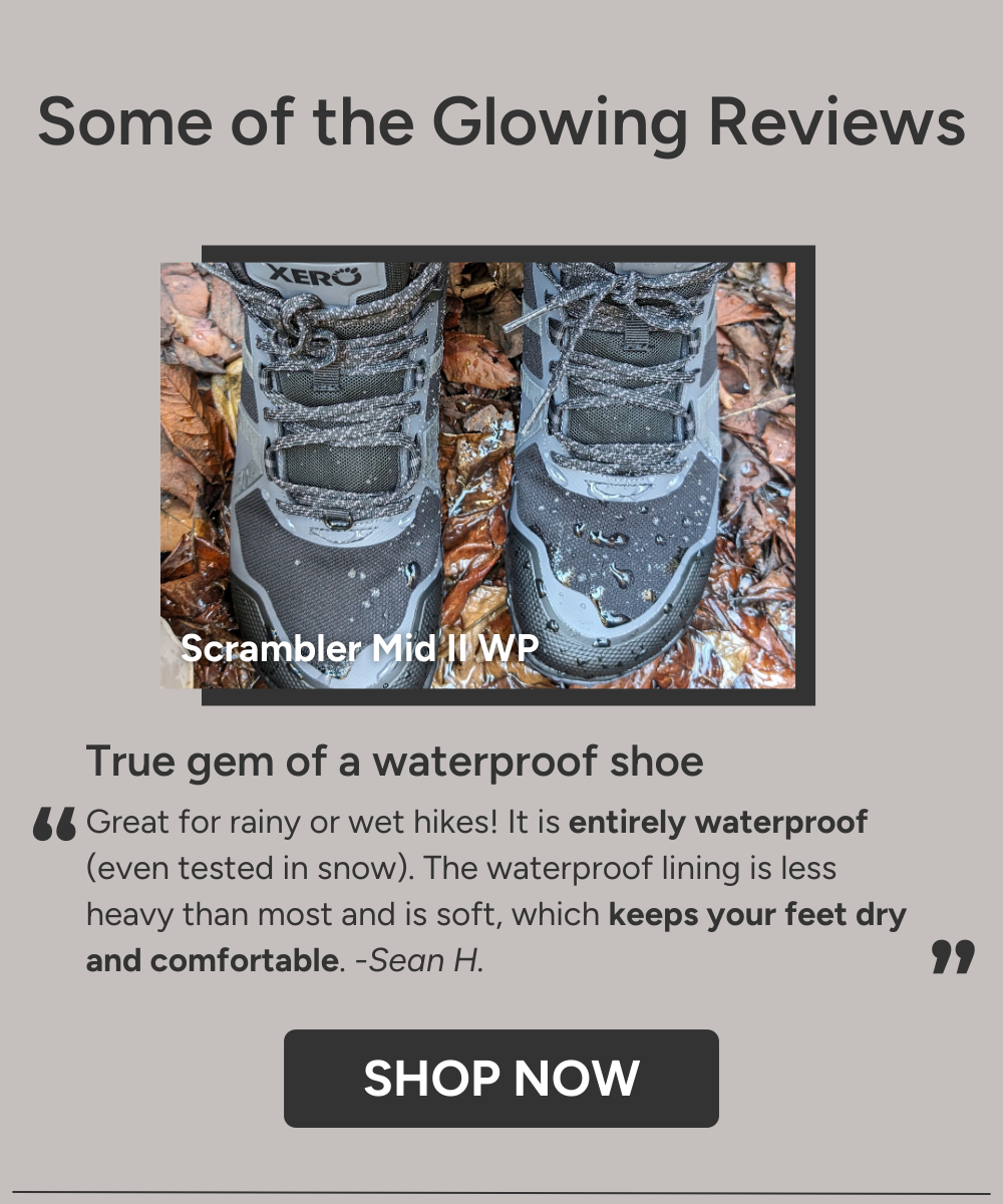 True gem of a waterproof shoe. Great for rainy or wet hikes! It is entirely waterproof (even tested in snow). The waterproof lining is less heavy than most and is soft, which keeps your feet dry and comfortable. -Sean H.