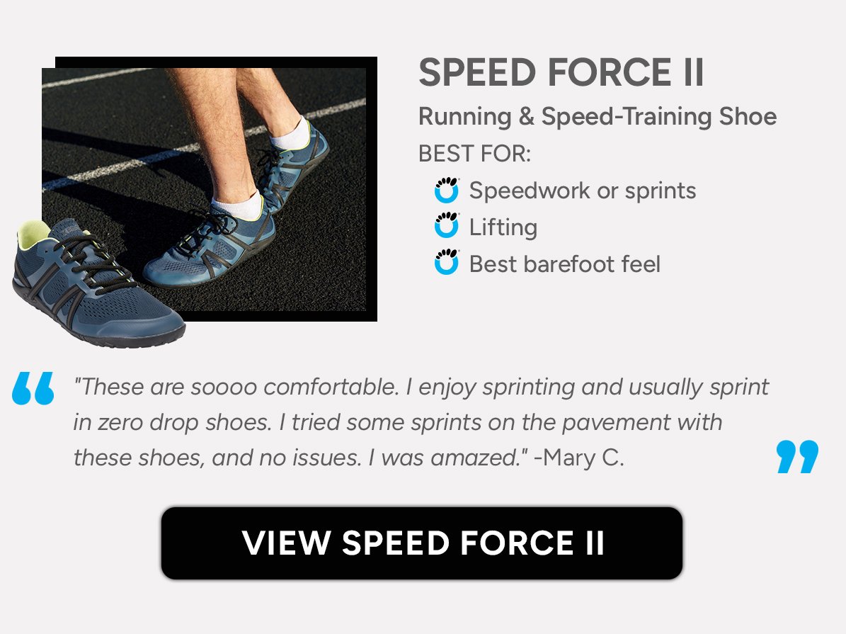 Speed Force II - Running & Speed-Training Shoe BEST FOR: Track workouts, Sprint intervals, Speed work, Ultimate barefoot feel